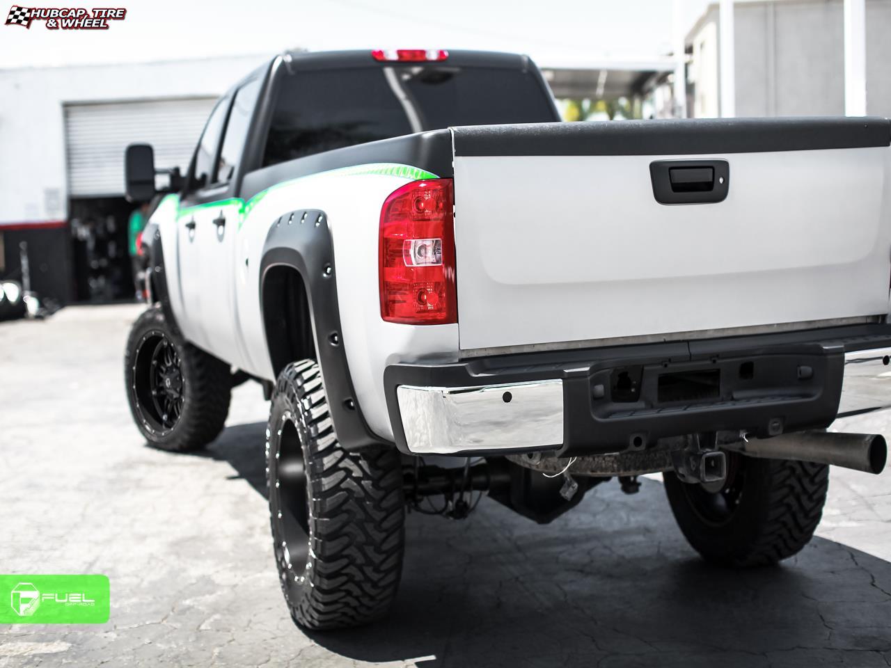 vehicle gallery/chevrolet silverado 2500 hd fuel hostage d531 24X11  Matte Black wheels and rims